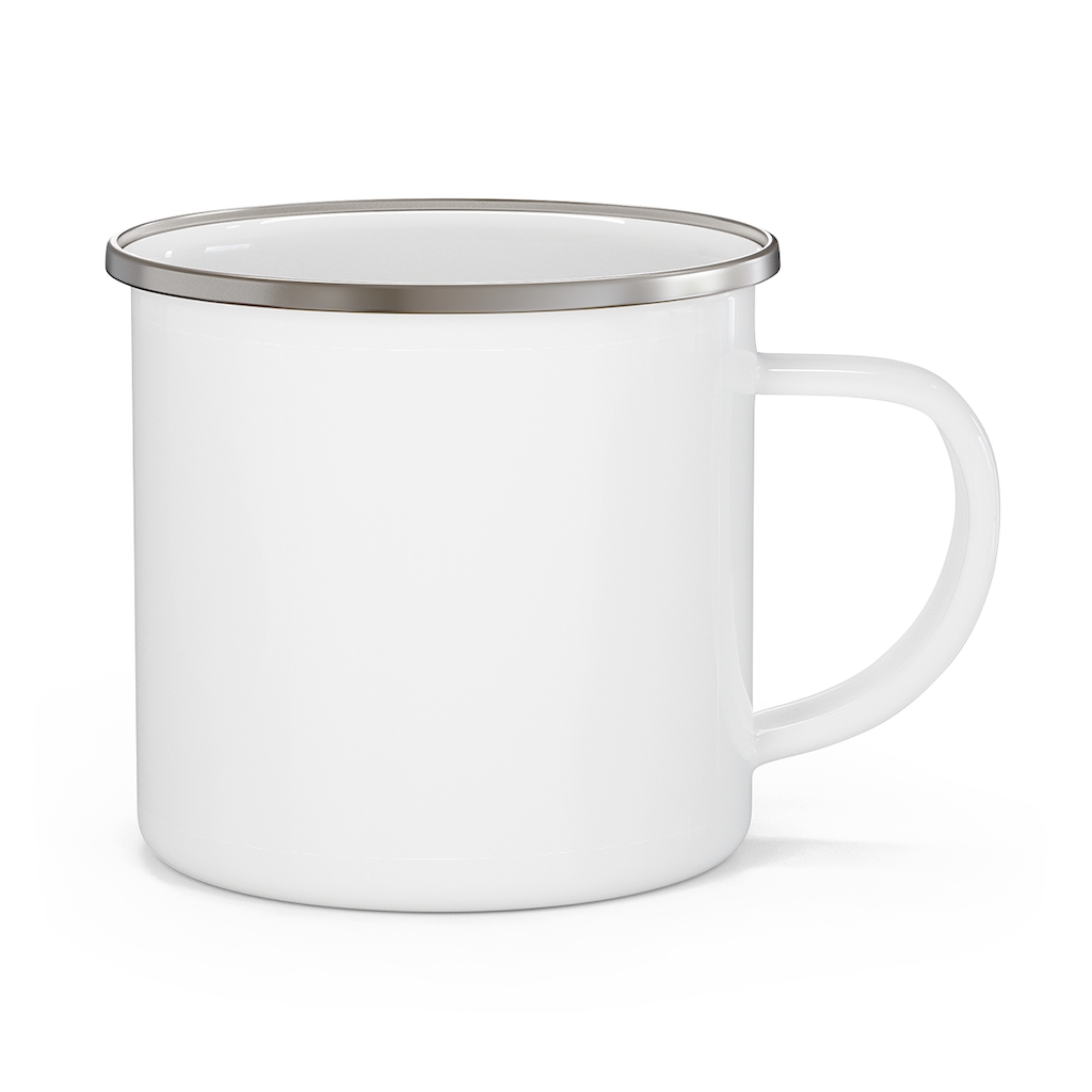 Weekends, Coffee & Camping White Enamel Camping Mug 12oz